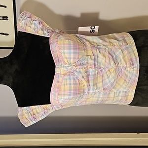 NWT SO Plaid Bustier Tank